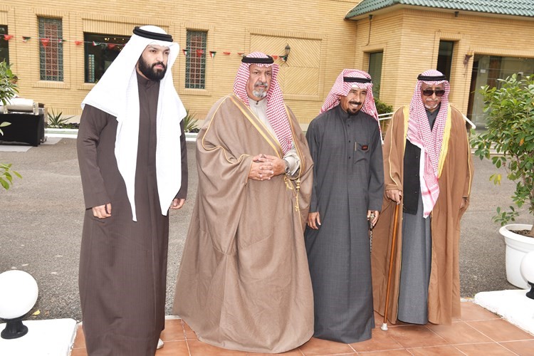 الشيخ علي الجابر ومطلق أبورقبة ومسلط أبورقبة وعمر أبورقبة