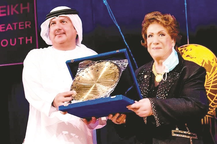سميحة أيوب ومحمد سيف الأفخم في مناسبة سابقة