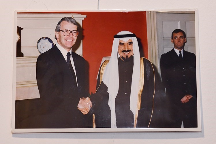 الأمير الراحل الشيخ جابر الأحمد ورئيس الوزراء البريطاني طوني بلير