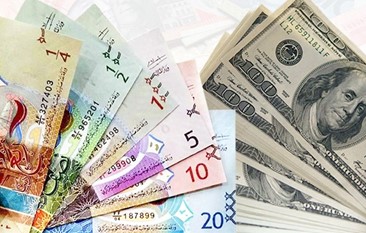 الدولار الأميركي ينخفض أمام الدينار بنسبة 0.11 في المئة إلى 0.306 واليورو يرتفع إلى 0.328