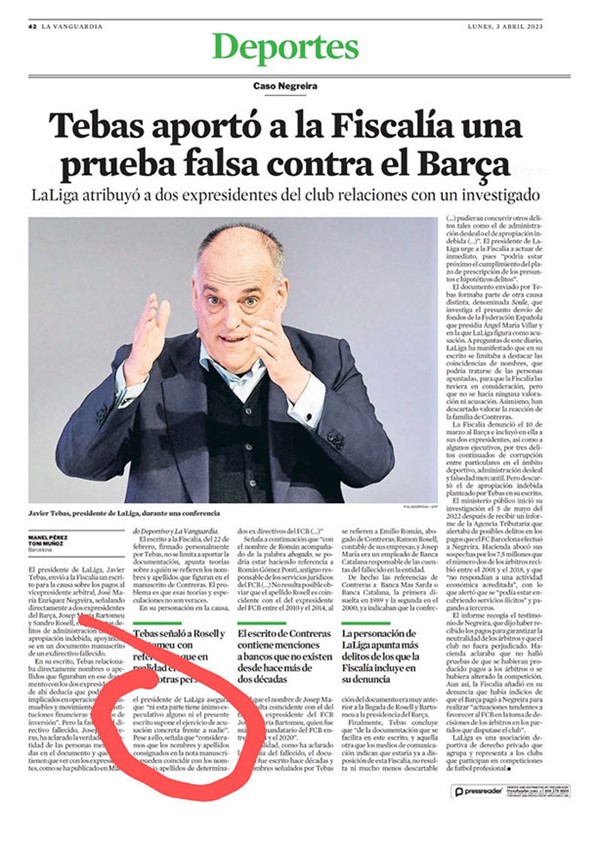 الصحف الإسبانية تطالب تيباس بالتوضيح