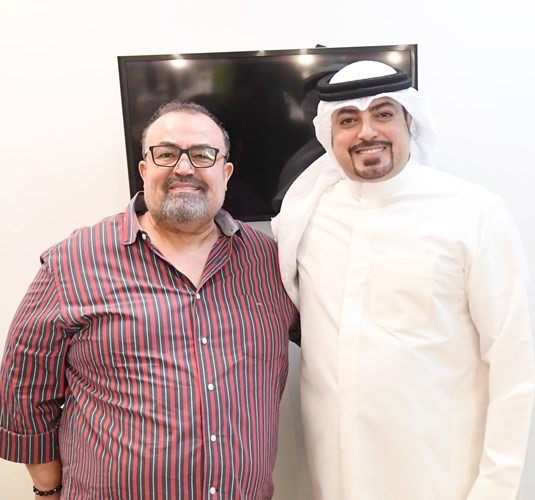 الزميل ياسرالعيلة مع المطرب عبد القادر الهدهود