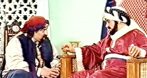 أحمد جوهر مع الفنان الراحل عبد الحسين عبدالرضا في مسلسل زمان الإسكافي