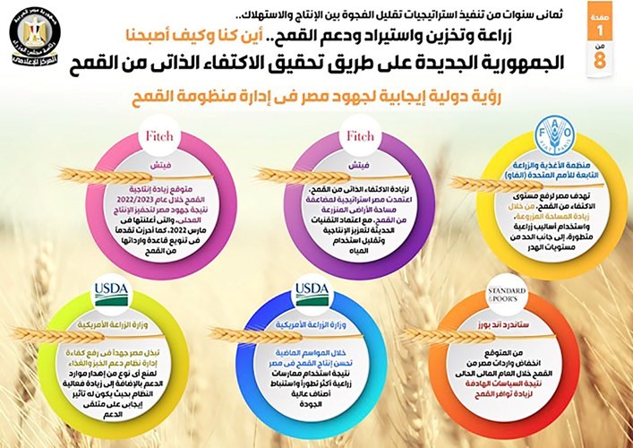 مجلس الوزراء: 8 سنوات من تنفيذ إستراتيجيات تقليل الفجوة بين الإنتاج والاستهلاك وجارٍ تنفيذ 7 مستودعات إستراتيجية بهدف زيادة المخزون السلعي