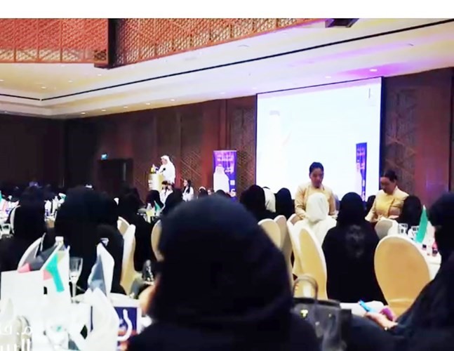 جانب من الحاضرات في الندوة النسائية للمرشح م.فلاح السبيعي