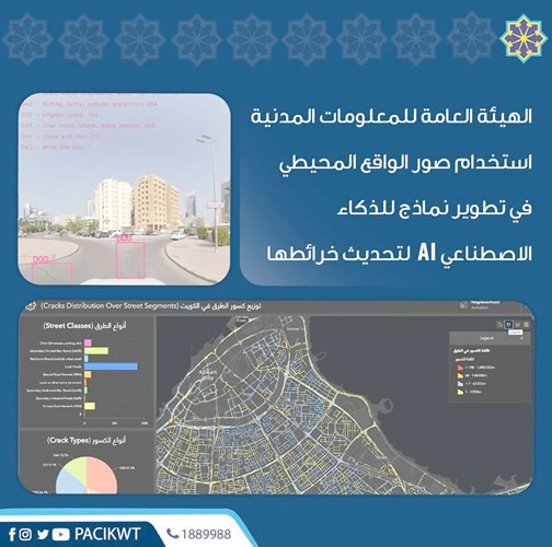 الهيئة العامة للمعلومات المدنية تطوير نماذج الذكاء الاصطناعي لتحديث بيانات الخرائط