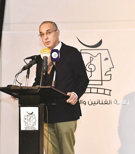 راعي ممثل الحفل د. محمد الجسار يلقي كلمته