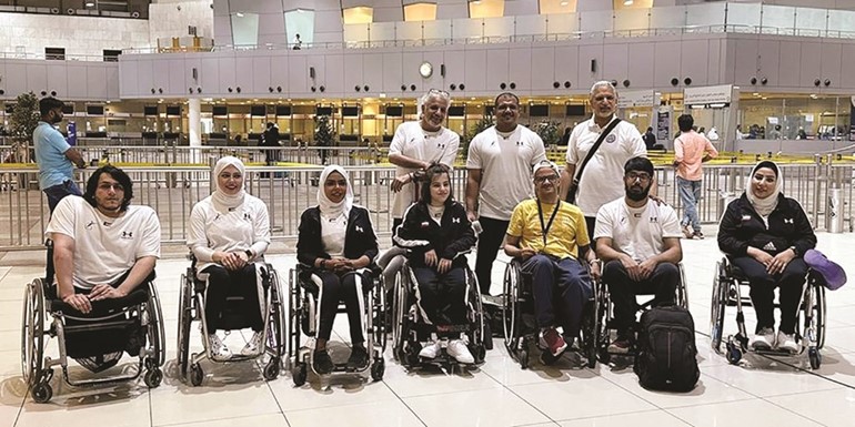 منتخبنا الوطني للمبارزة للمعاقين قبل مغادرته إلى پولندا