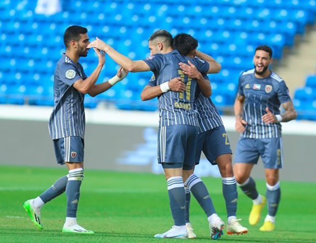 فرحة وحداوية بعد تسجيل أحد الأهداف في شباك شباب بلوزداد