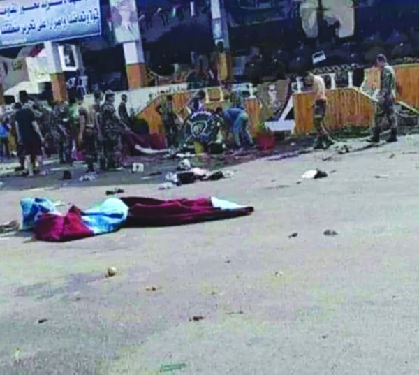 صورة تداولتها صفحات محلية لموقع الهجوم على الكلية الحربية في حمص