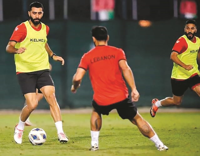 تدريبات منتخب لبنان في الشارقة