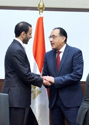 فهد الغانم ورئيس مجلس الوزراء المصري د.مصطفى مدبولي
