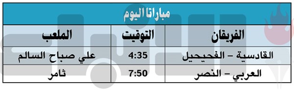 القادسية والعربي لتجنّب مفاجآت الفحيحيل والنصر في ربع نهائي كأس الأمير
