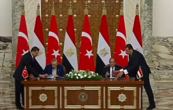 السيسي وأردوغان يوقعان عدة اتفاقات مشتركة