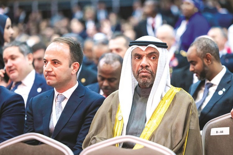 ممثل صاحب السمو الأمير الشيخ مشعل الأحمد وزير الخارجية عبدالله اليحيا خلال مشاركته في الجلسة الافتتاحية لمنتدى أنطاليا الديبلوماسي الثالث
