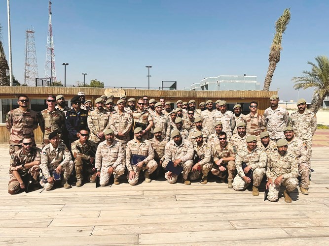 صورة جماعية للقوات المشاركة في التمرين