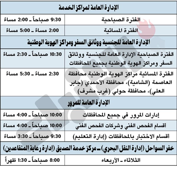 «الداخلية» تحدد توقيتات عمل إدارات خدمية في رمضان