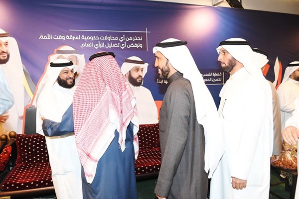 جانب من استقبال النائب السابق مرشح الدائرة الرابعة عبدالله فهاد