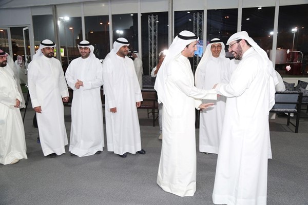 د. عبدالعزيز الصقعبي أثناء الاستقبال