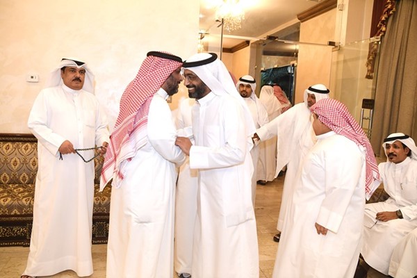 د.عبيد الوسمي يرحب بأبناء الدائرة الرابعة خلال حفل الاستقبال