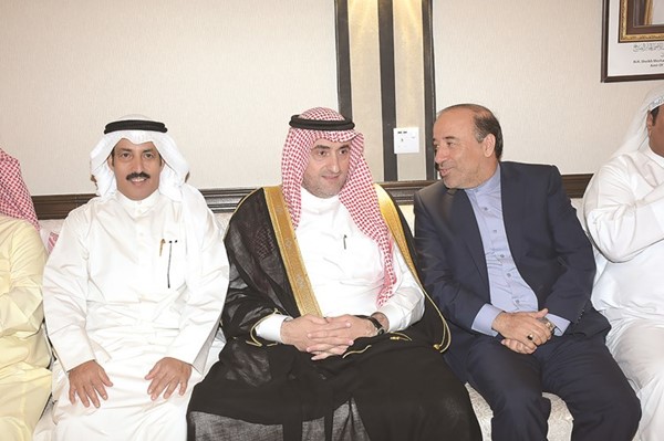 سفير إيران محمد توتونجي والشيخ عبدالله المالك وبدر المسيلم