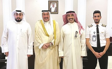 فيصل الحمود استقبل رئيس وأعضاء جمعية الطيارين ومهندسي الطيران الكويتية