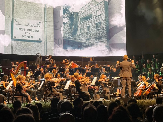 جانب من احتفال الجامعة اللبنانية الأمريكية بعيدها 100 (محمود الطويل)