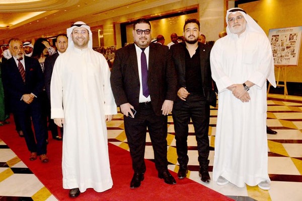 بدر المطوع وم.عمر رزق وم.محمد جابر والمعماري مشاري المطوع خلال الحفل