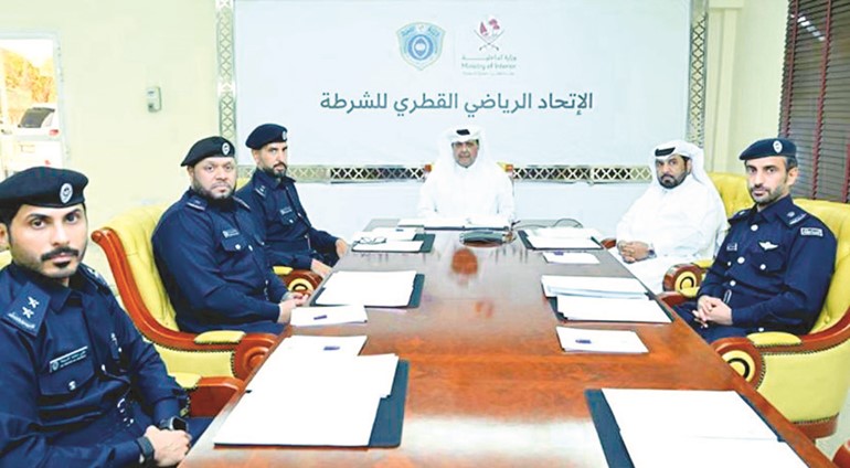 اجتماع لجنة رؤساء الاتحادات الرياضية الشرطية انعقد عبر تقنية الاتصال المرئي