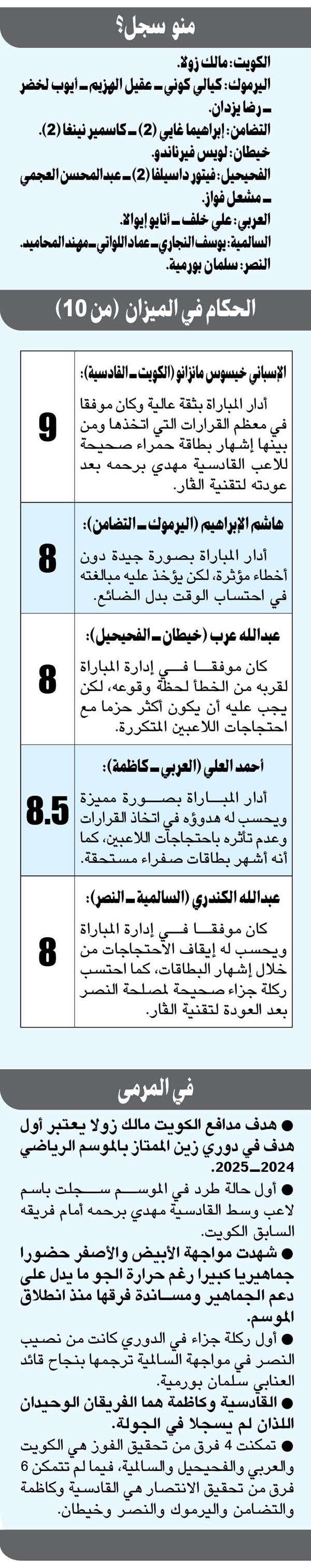 الجولة الأولى: الهجوم يفرض نفسه.. والفحيحيل الأفضل فنياً