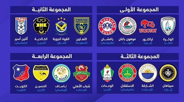قرعة "أبطال آسيا 2".. "العميد" بالمجموعة الرابعة مع أهلي دبي وناساف الأوزبكي والحسين الأردني