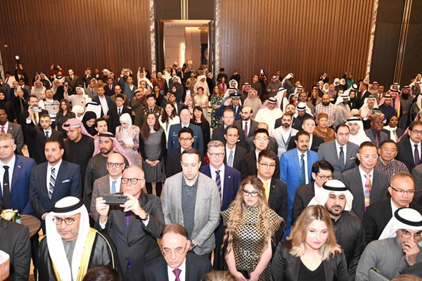 جانب من الحضور في احتفال السفارة القطرية بالعيد الوطني