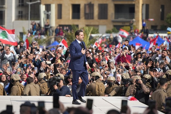    الرئيس سعد الحريري خلال إحياء ذكرى الرئيس الشيهد رفيق الحريري وسط بيروت (محمود الطويل)