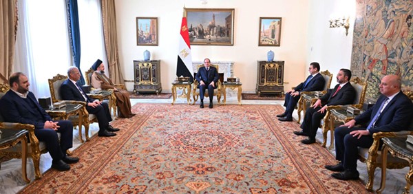 الرئيس عبدالفتاح السيسي مستقبلا رئيس تيار الحكمة الوطني العراقي عمار الحكيم