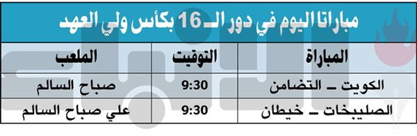 كأس ولي العهد ينطلق الليلة بمشاركة 16 فريقاً