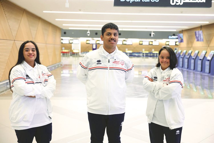 أبطال الكويت المشاركون هاجر الرشيدي وعبدالله العلي ومريم ذياب