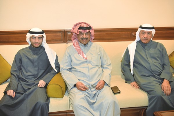 أحمد السريع وخالد السريع خلال حفل الاستقبال بديوان السريع