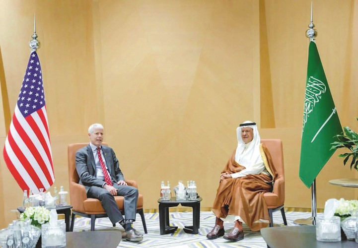 وزير الطاقة السعودي صاحب السمو الملكي الأمير عبدالعزيز بن سلمان ووزير الطاقة الأميركي كريس رايت