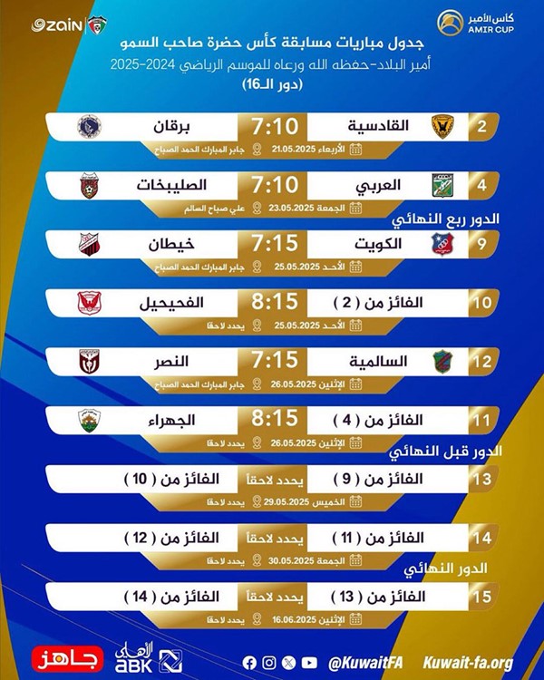اتحاد الكرة يصدر جدول مباريات كأس سمو الأمير