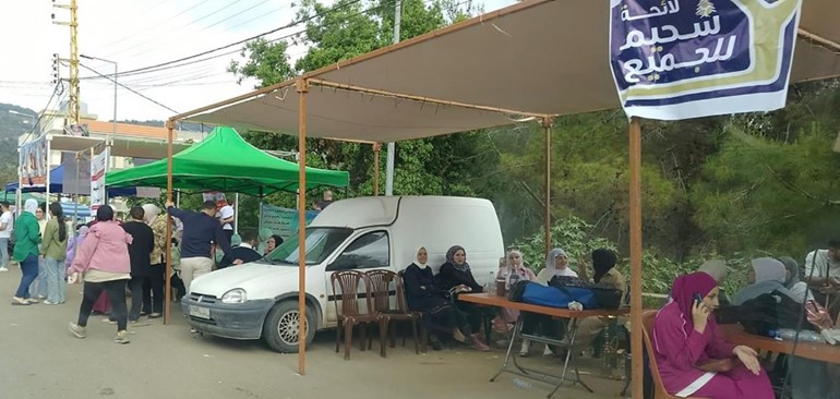 صورة أرشيفية من أجواء الانتخابات البلدية في إقليم الخروب (محمود الطويل)
