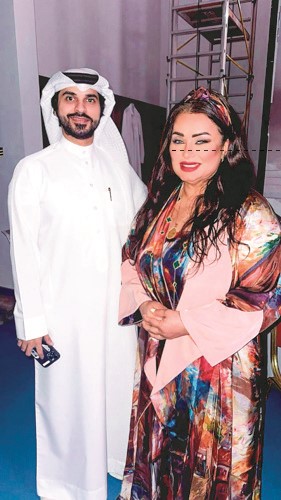 منى شداد مع المنتج والمؤلف محمد البردولي