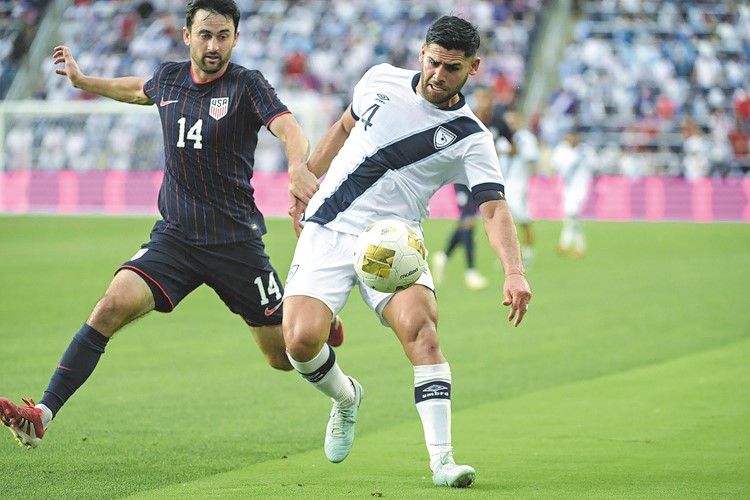 جانب من مباراة الولايات المتحدة وغواتيمالا