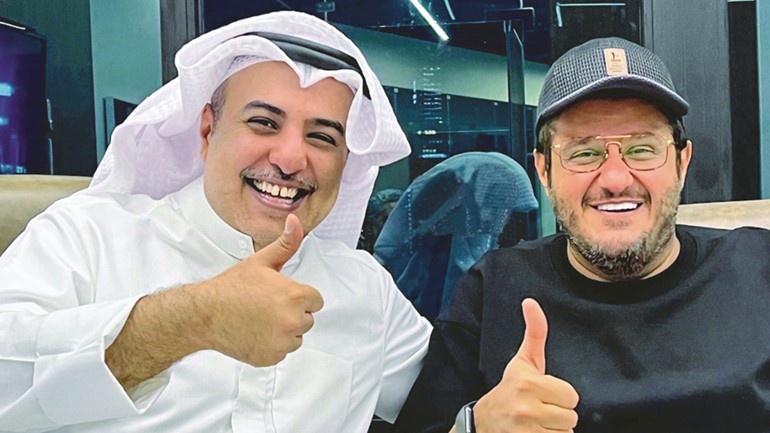 المنتج بندر السعيد مع عبدالله الخضر
