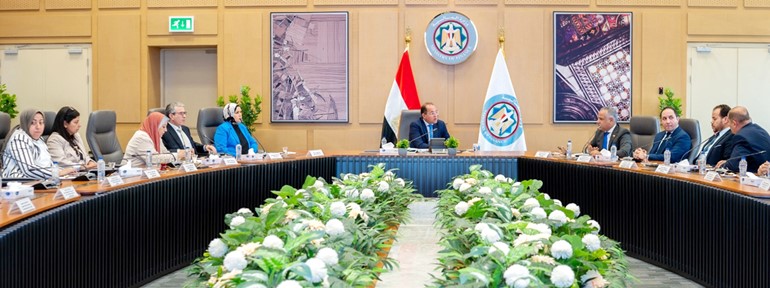 وزير المالية أحمد كجوك خلال اجتماعه مع جمعية رجال الأعمال المصريين الأفارقة