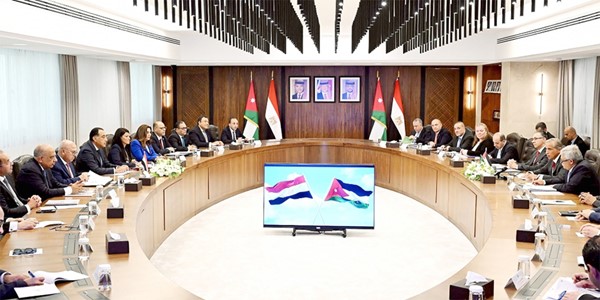 مصطفى مدبولي رئيس مجلس الوزراء وجعفر حسان رئيس مجلس الوزراء الأردني يترأسان أعمال الدورة الثالثة والثلاثين للجنة العليا المصرية - الأردنية المشتركة