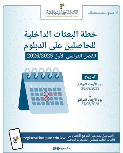 «الجامعات الخاصة»: فتح باب التقديم لحملة الدبلوم بخطة البعثات الداخلية