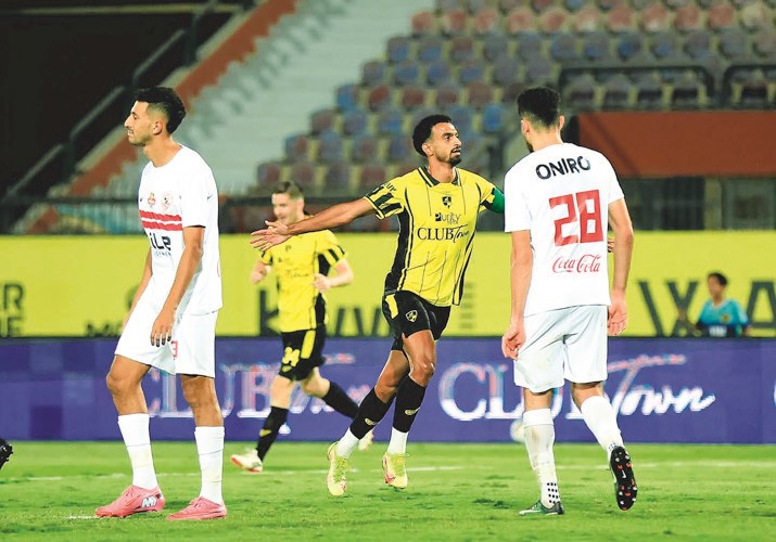 فرحة لاعبي وادي دجلة بالفوز التاريخي على الزمالك