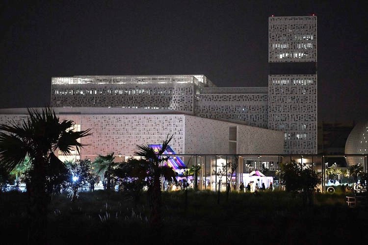 مقر الفعالية في الحديقة الشمالية لدى مدينة صباح السالم الجامعية