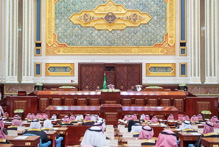 صاحب السمو الملكي الأمير محمد بن سلمان ولي العهد رئيس مجلس الوزراء مفتتحا أعمال السنة الثانية من الدورة التاسعة لمجلس الشورى 	(واس)