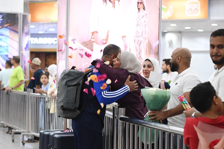 استقبال حار للبطل محمد الناصر